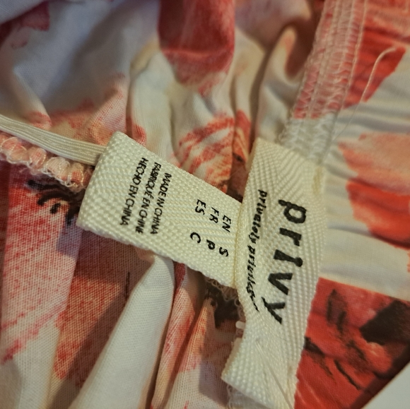 Privy Scrunch Skirt Poppy & White Floral Print Small NWT - Picture 4 of 6